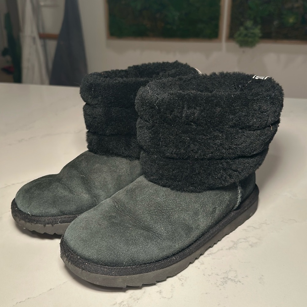 UGG Fluff Mini Quilted Winter Boots Big Kids 4